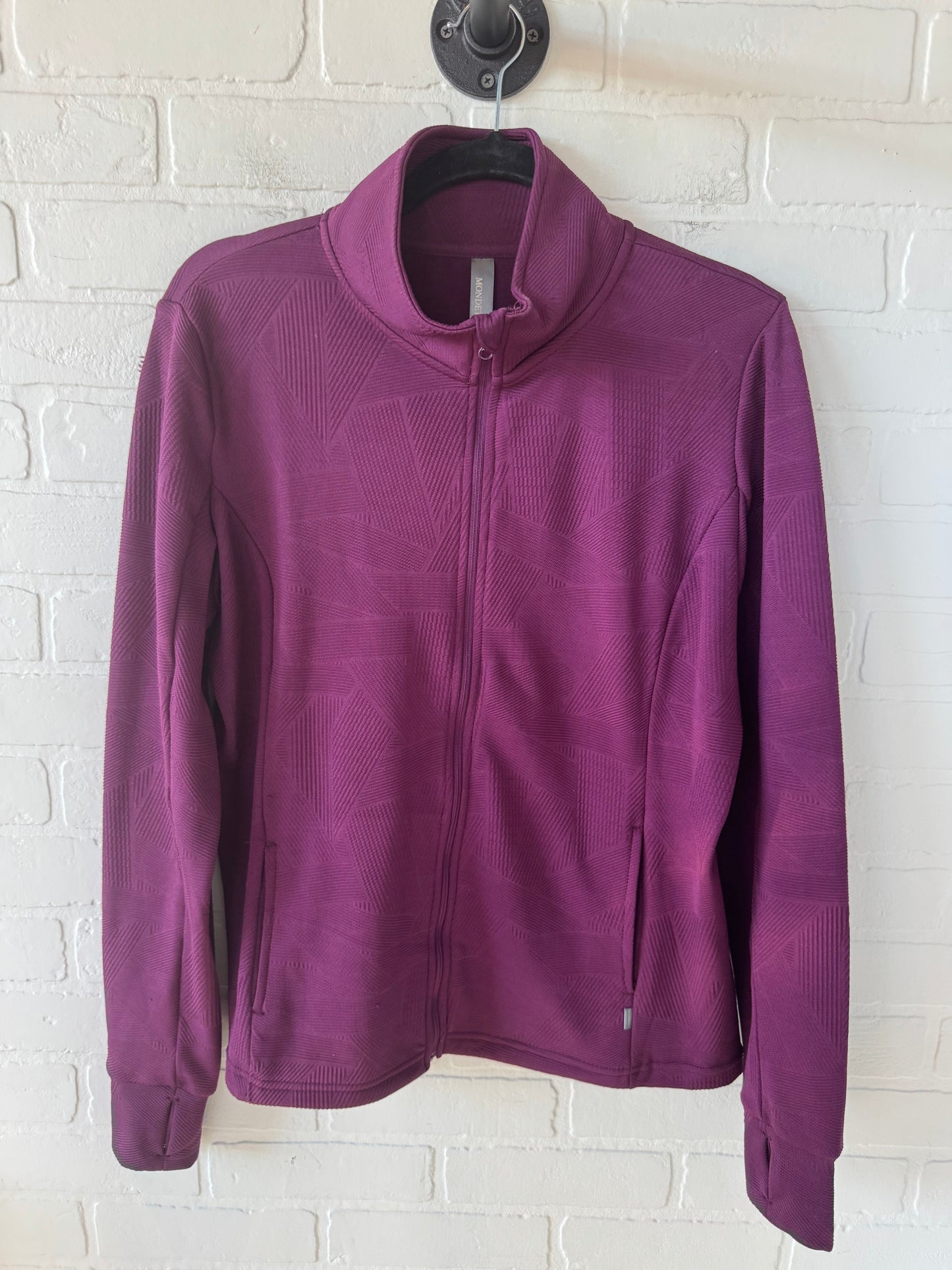 Athletic Jacket By Mondetta In Purple, Size: L