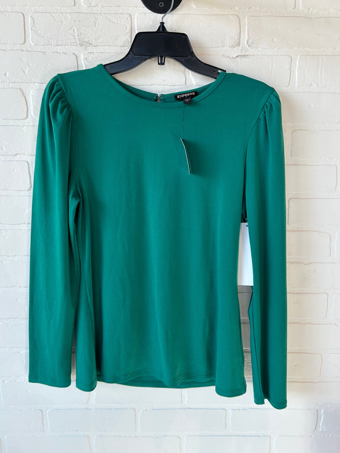 Top Long Sleeve By Express In Green, Size: L