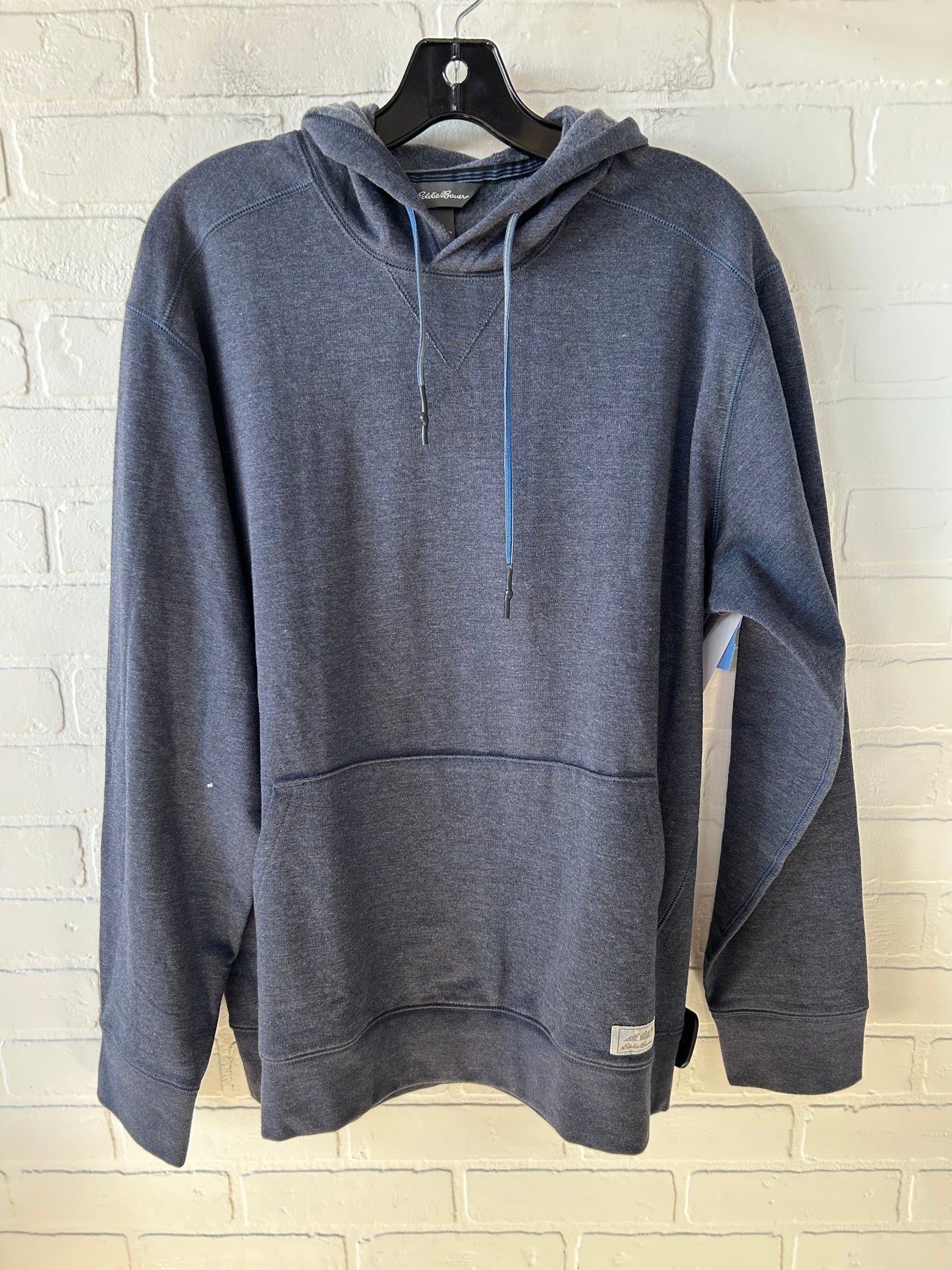 Sweatshirt Hoodie By Eddie Bauer In Blue, Size: L