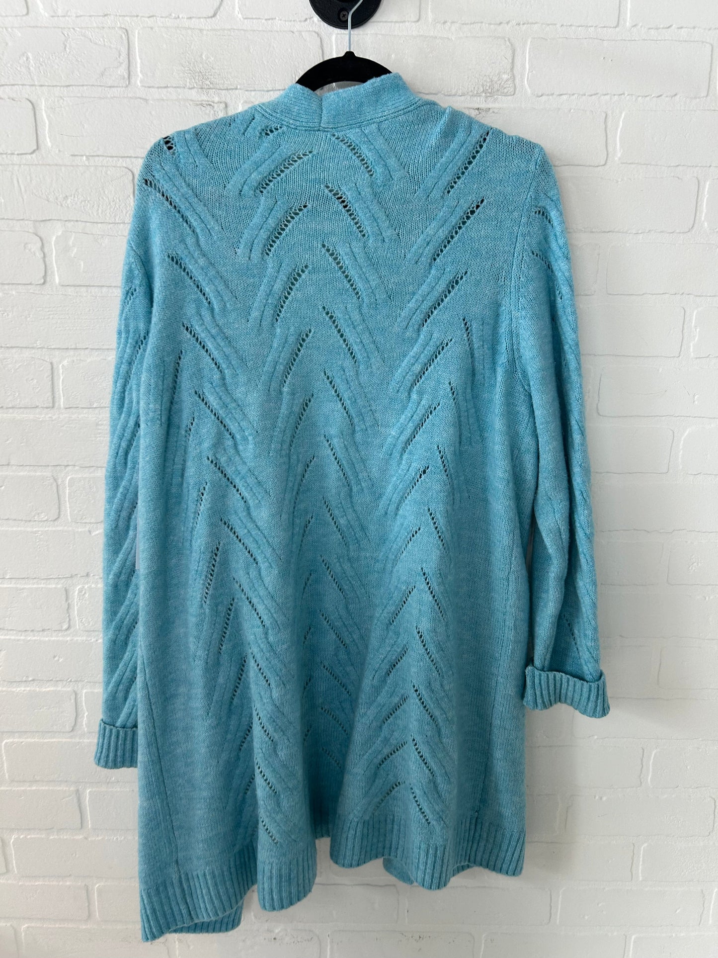 Sweater Cardigan By Gap In Blue, Size: Xl