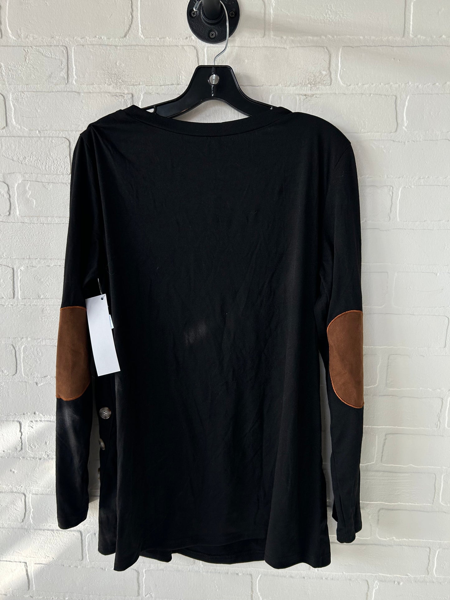 Top Long Sleeve By Clothes Mentor In Black & Brown, Size: L