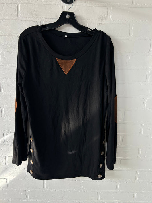 Top Long Sleeve By Clothes Mentor In Black & Brown, Size: L