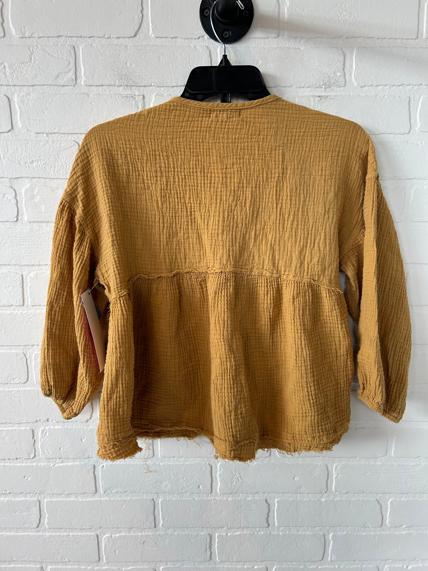 Top Long Sleeve By Altard State In Yellow, Size: S