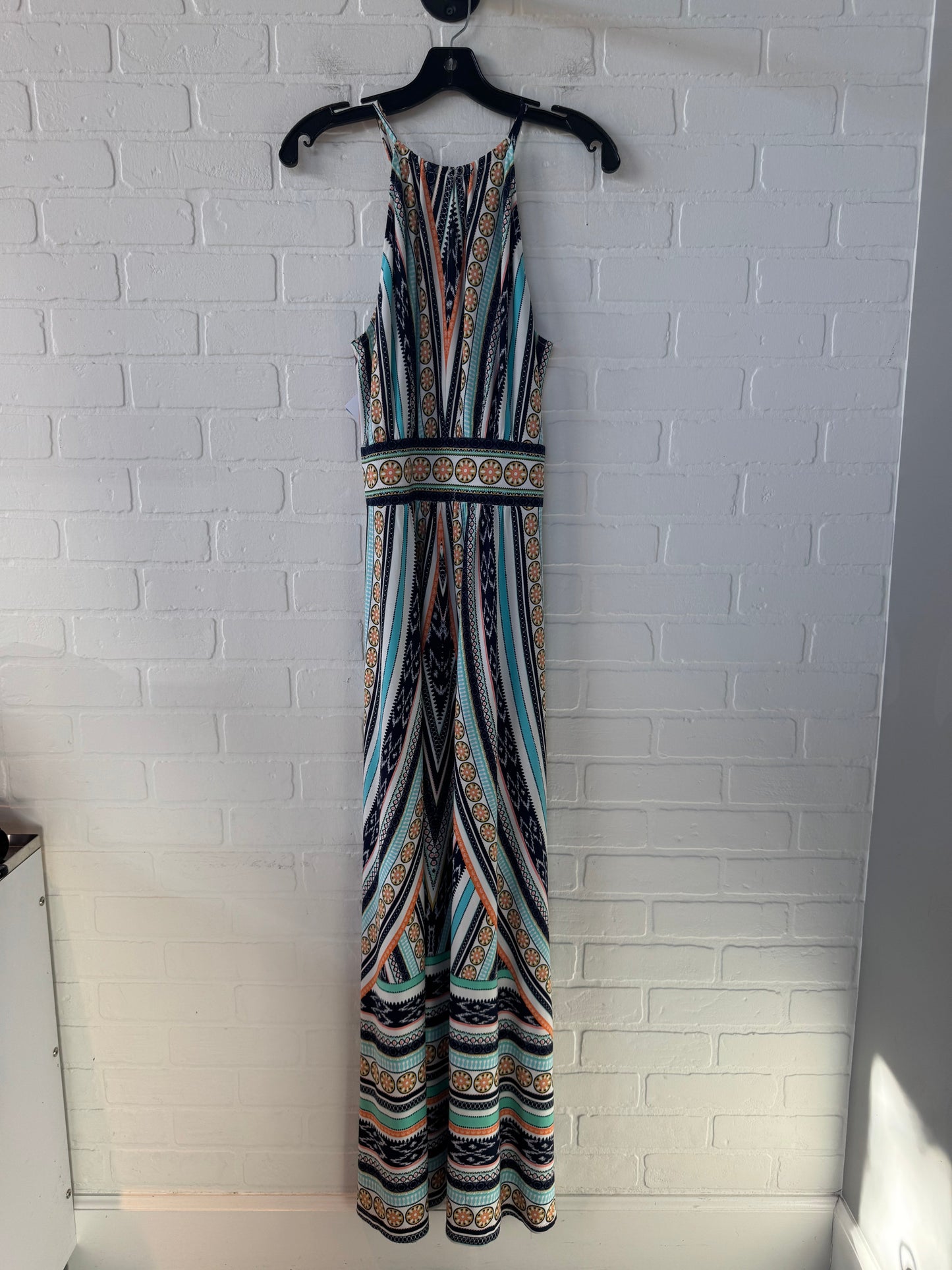 Dress Casual Maxi By London Times In Blue & White, Size: L