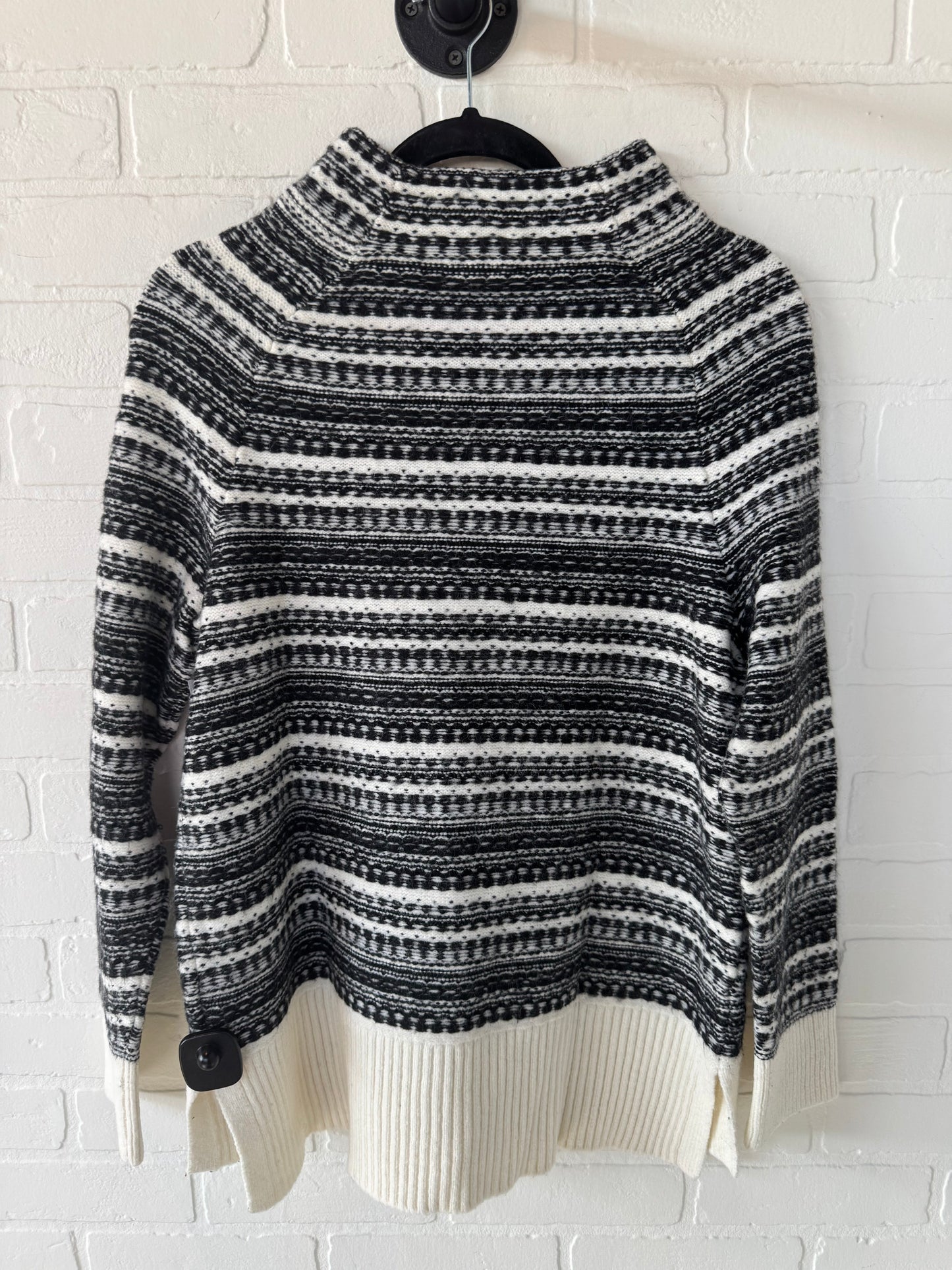 Sweater By Talbots In Black & White, Size: L