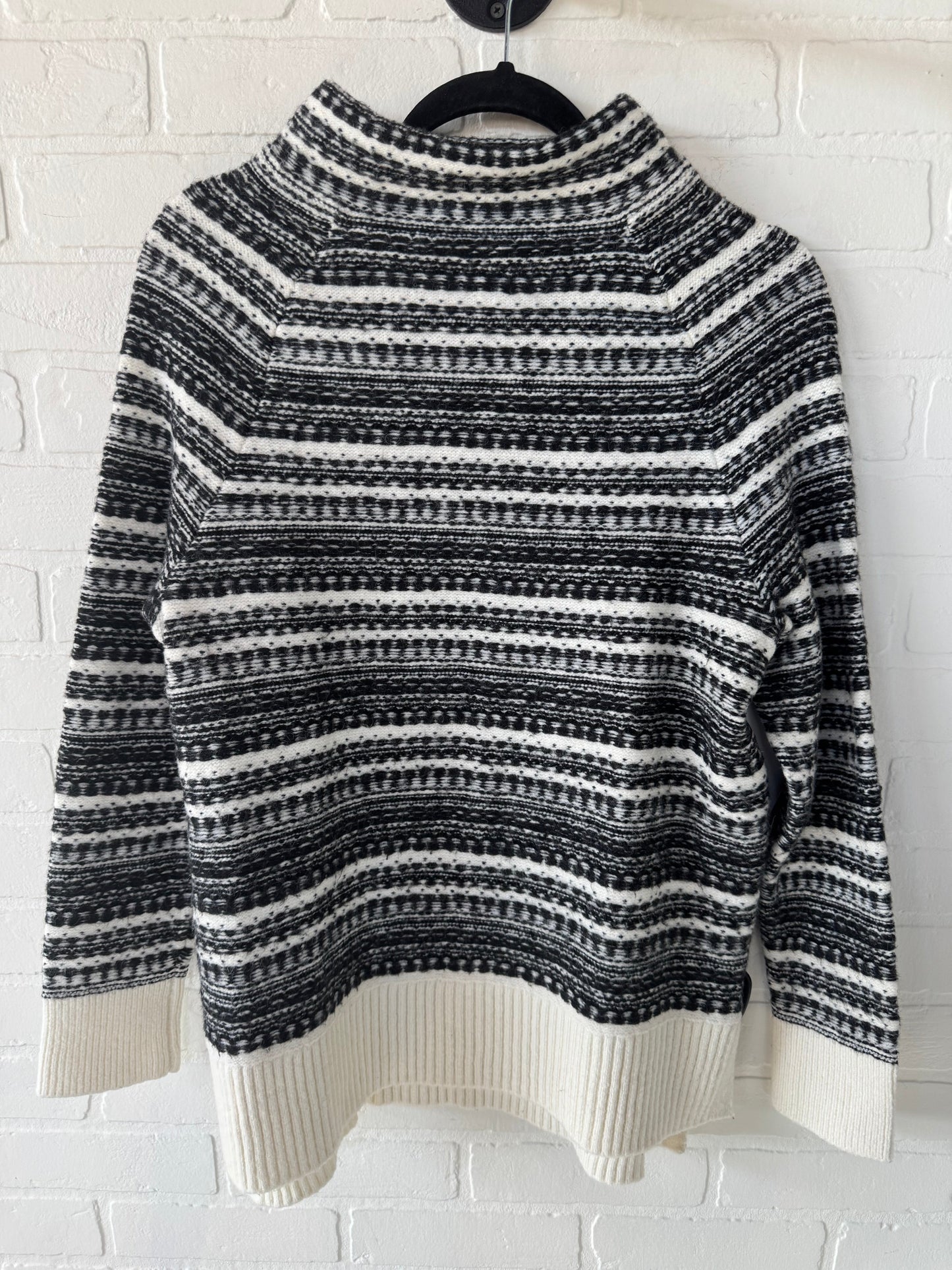 Sweater By Talbots In Black & White, Size: L