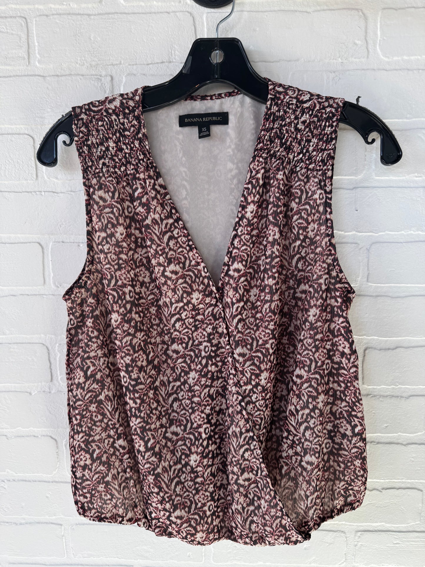 Top Sleeveless By Banana Republic In Brown & Pink, Size: Xs