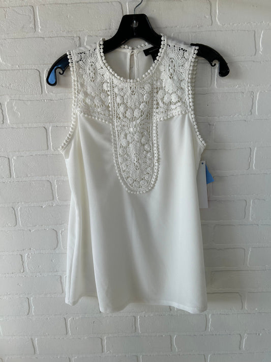 Top Sleeveless By Halogen In White, Size: Xs