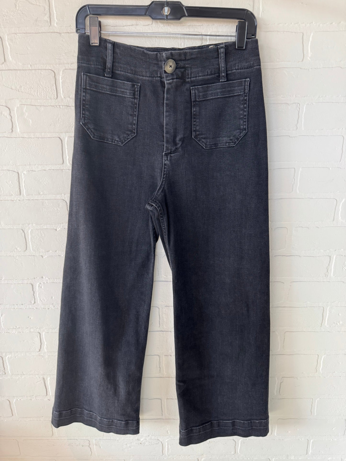 Jeans Wide Leg By Pilcro In Black Denim, Size: 2