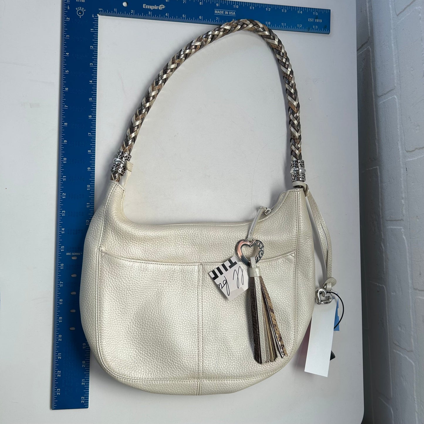 Handbag Leather By Brighton, Size: Large