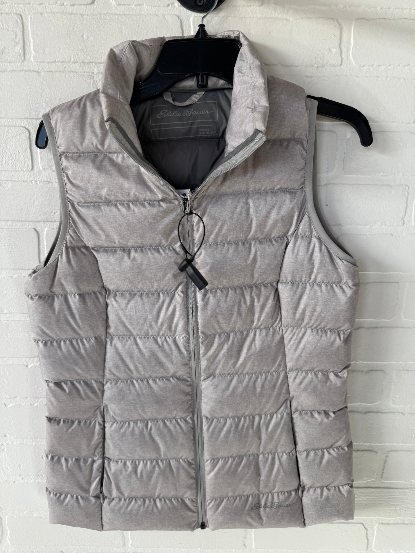 Vest Puffer & Quilted By Eddie Bauer In Grey, Size: S