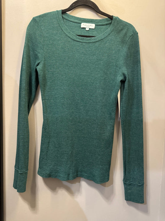 Top Long Sleeve Basic By Michael Stars In Green, Size: S