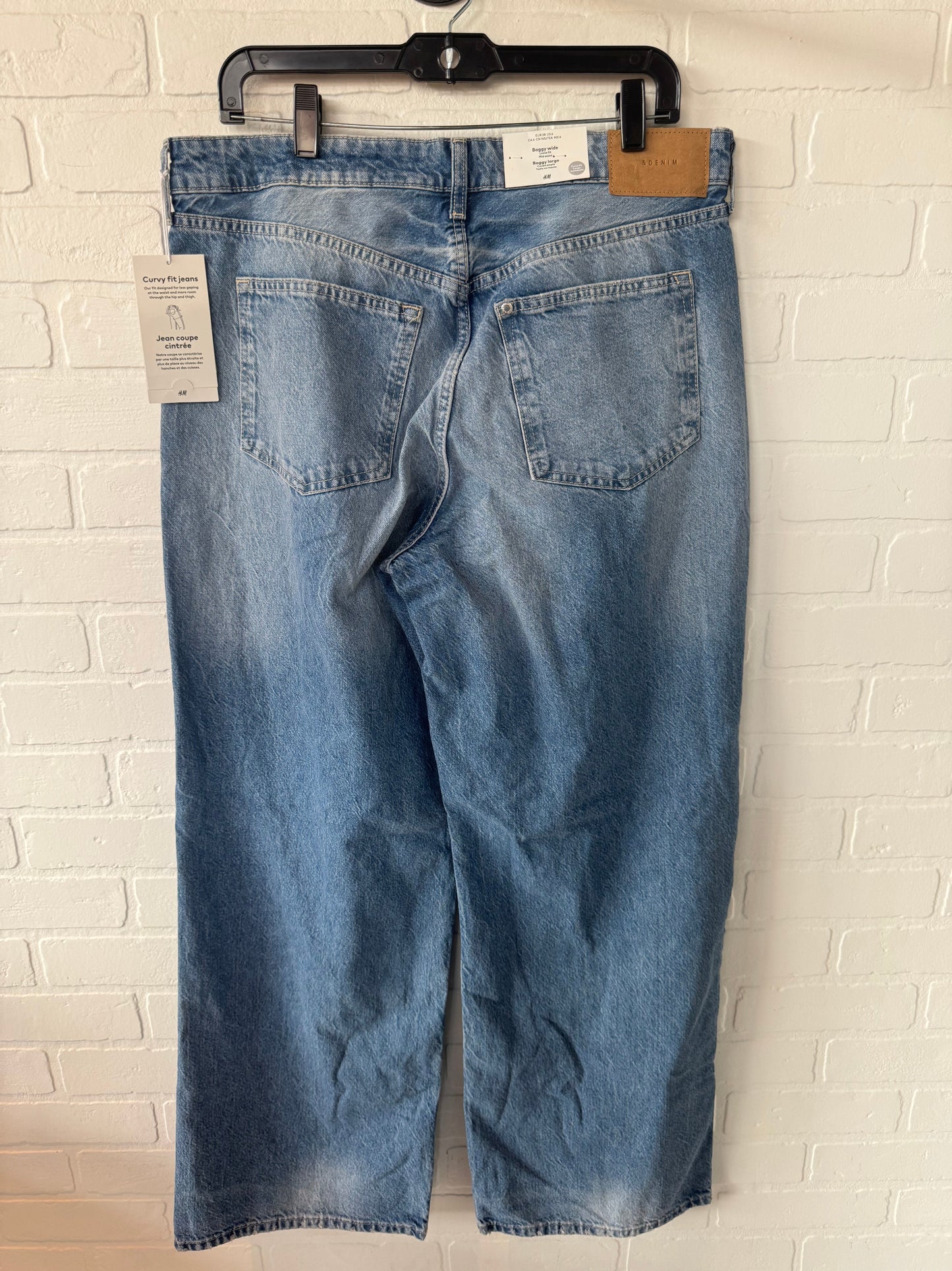 Jeans Wide Leg By H&m In Blue Denim, Size: 6