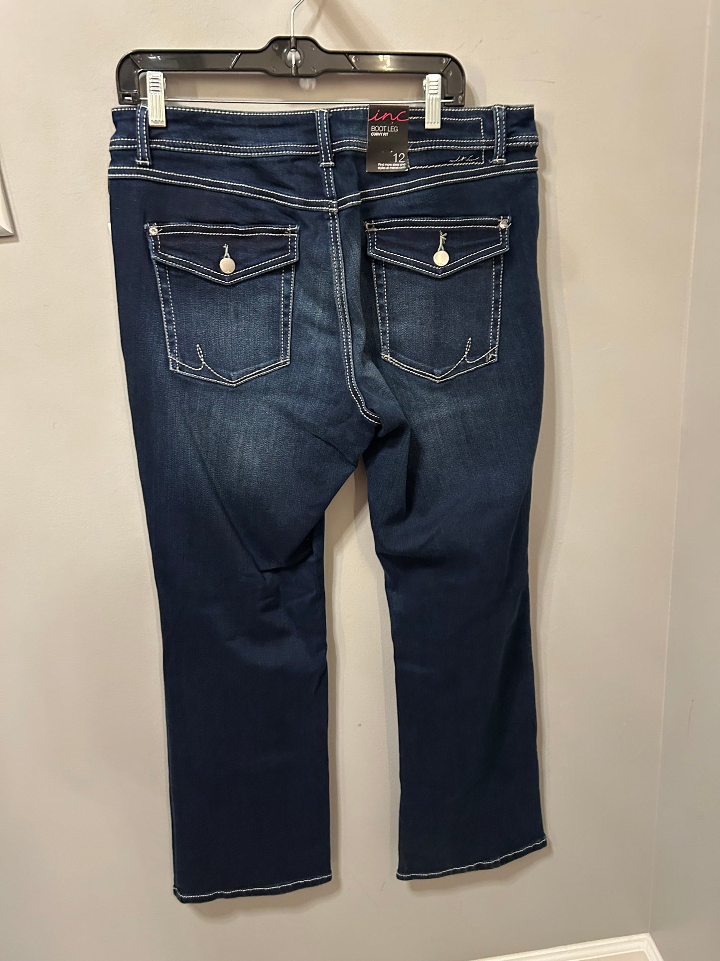 Jeans Boot Cut By Inc In Blue Denim, Size: 12