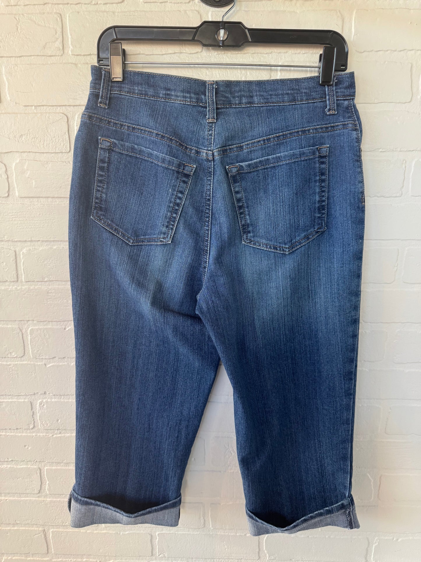 Capris By Gloria Vanderbilt In Blue Denim, Size: 8