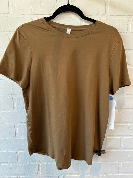 Athletic Top Short Sleeve By Lululemon In Brown, Size: M