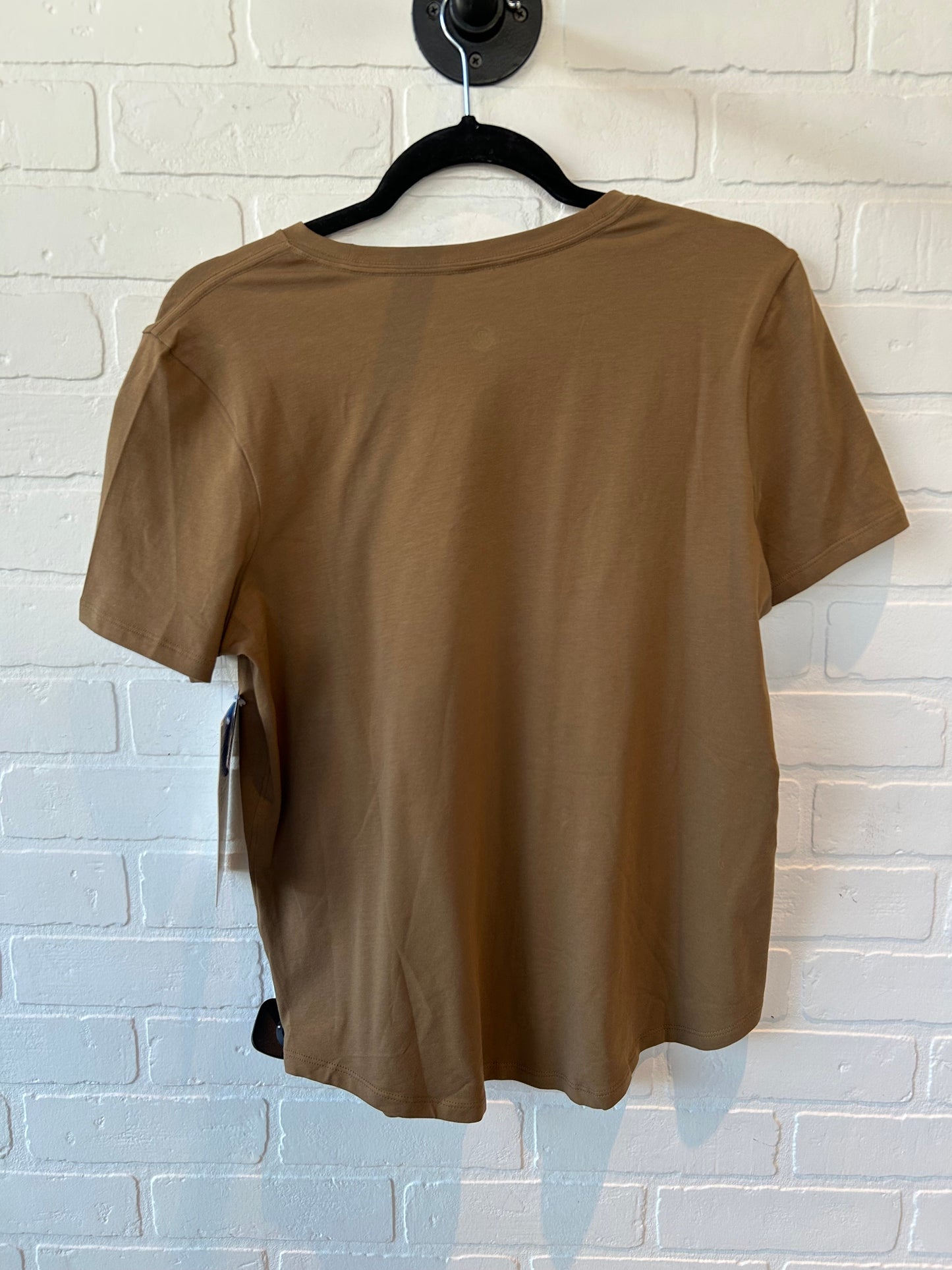 Athletic Top Short Sleeve By Lululemon In Brown, Size: M