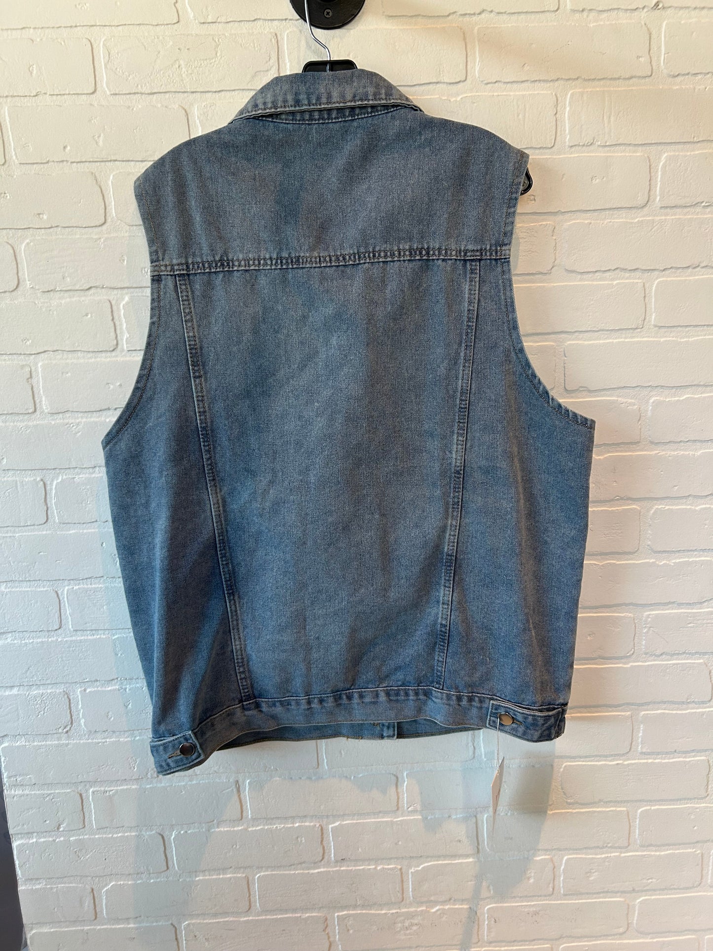 Vest Other By Clothes Mentor In Blue Denim, Size: S