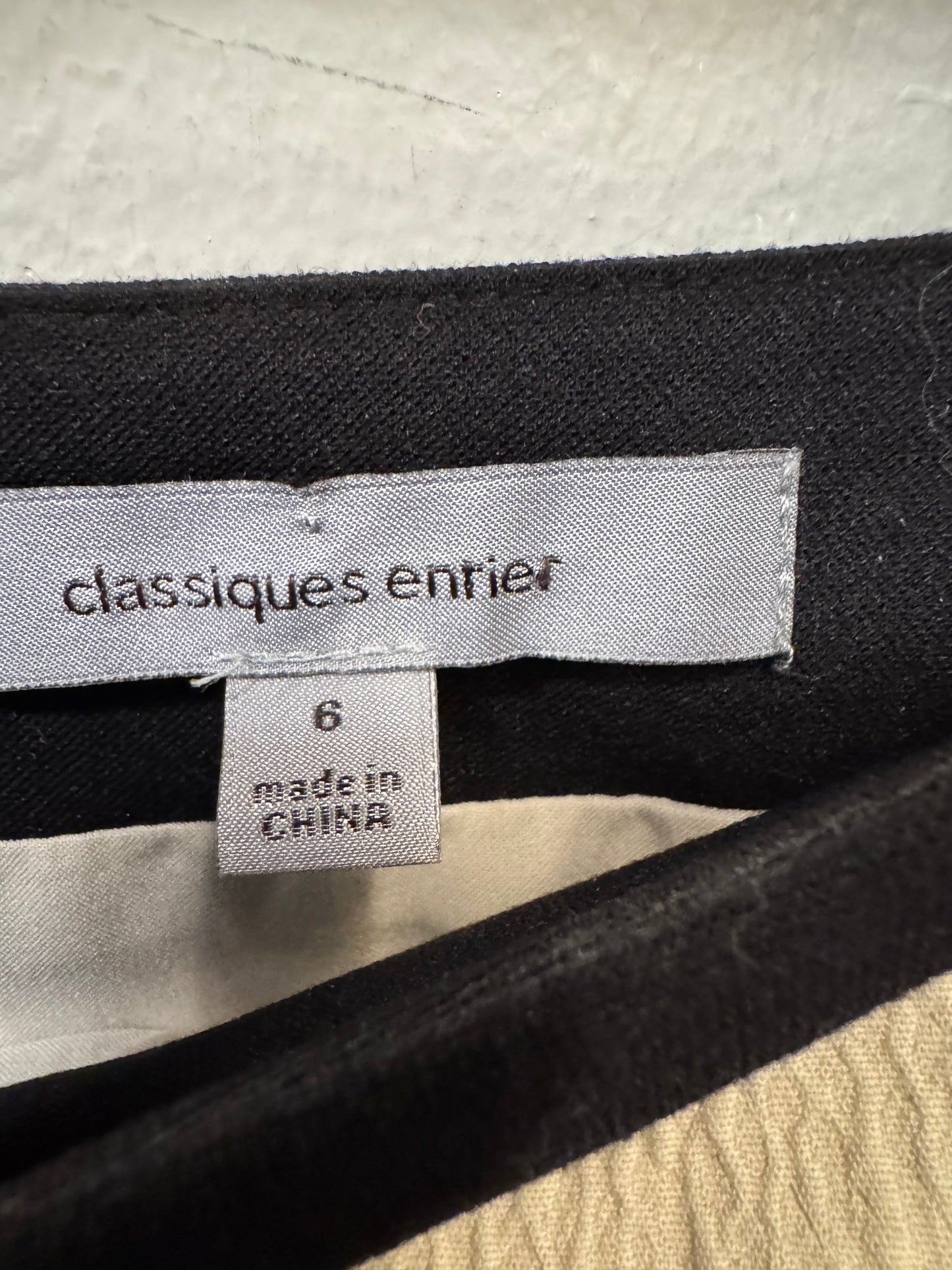 Skirt Mini & Short By Classiques Entier In Black & Cream, Size: 6