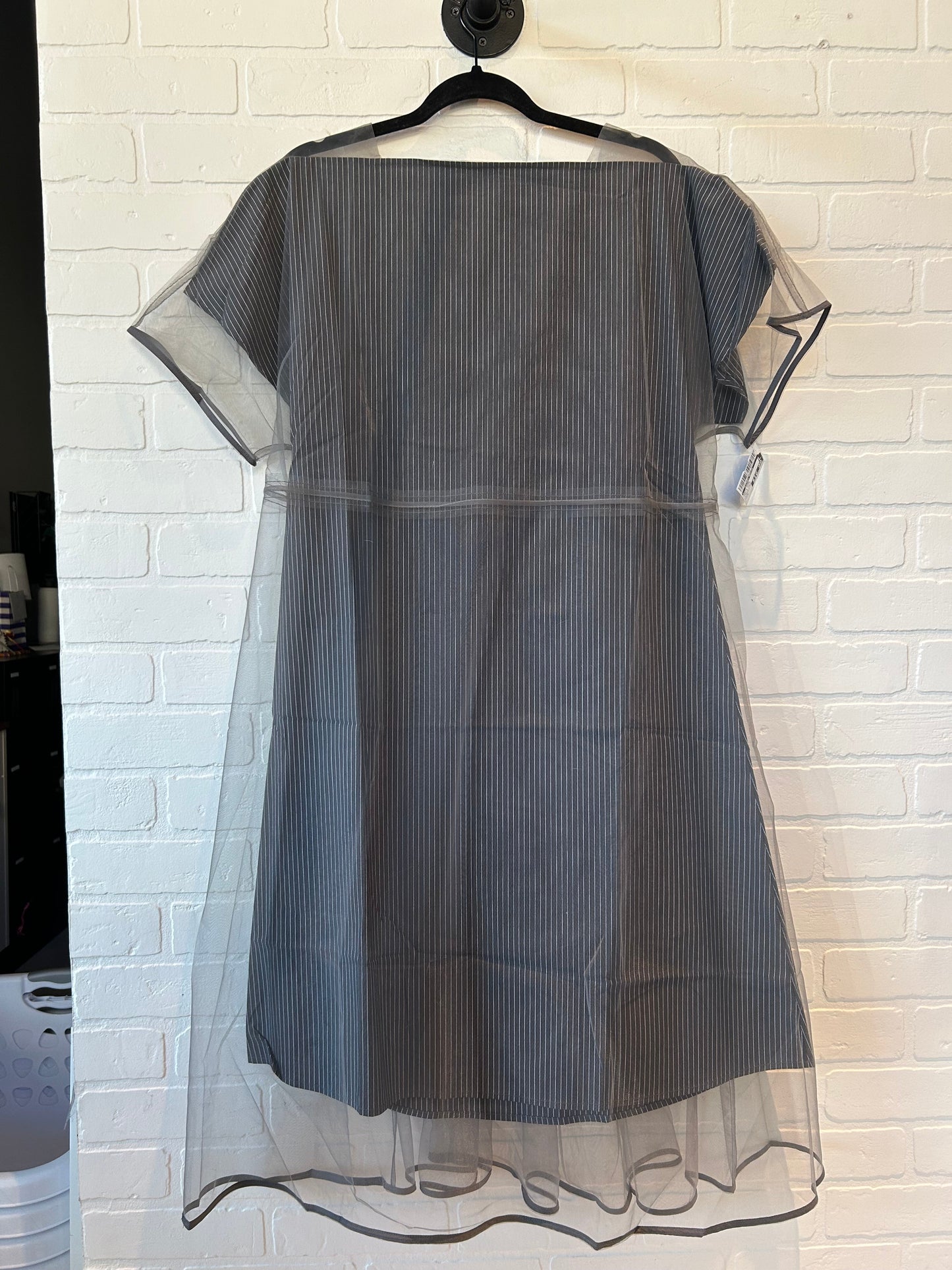 Dress Work By S-DEER In Grey & White, Size: M