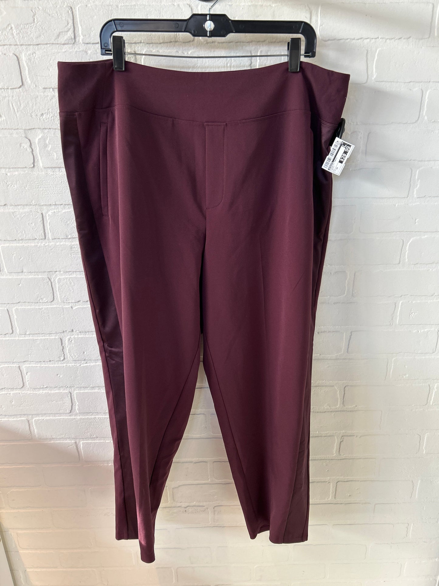 Athletic Pants By Athleta In Maroon, Size: 18