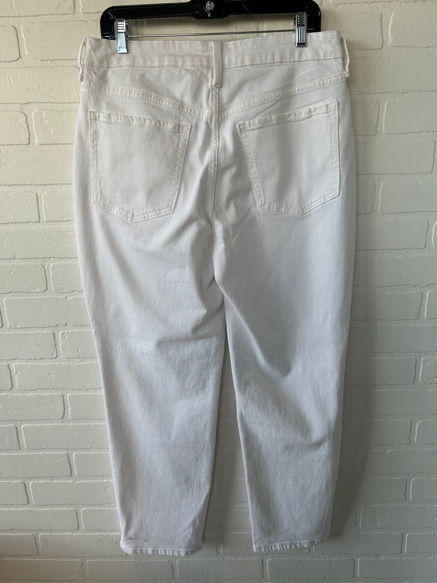 Jeans Straight By Old Navy In White Denim, Size: 12