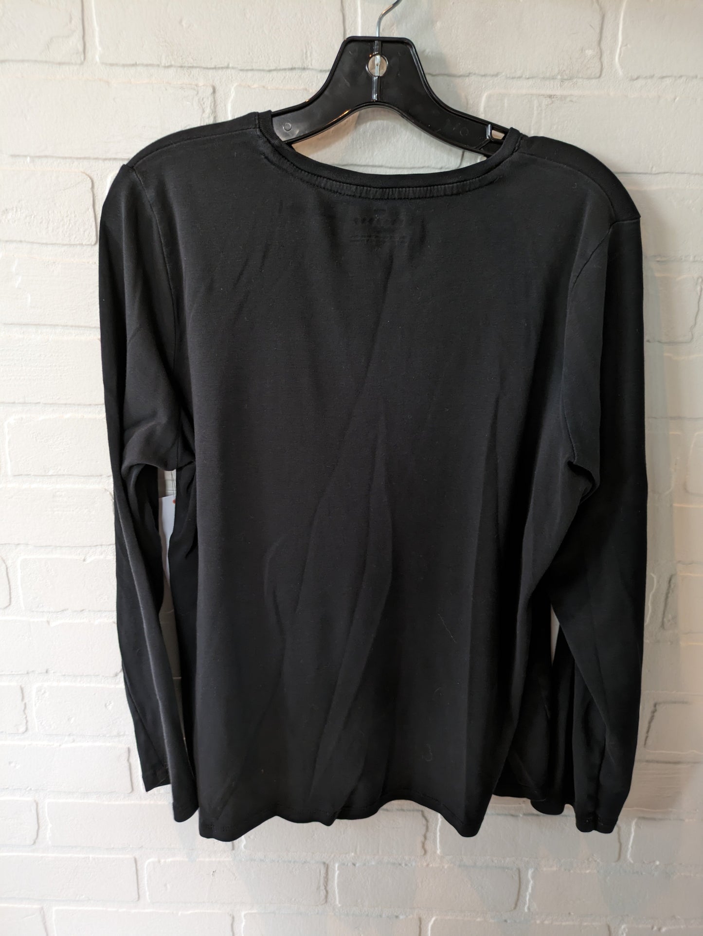 Black Top Long Sleeve Basic Talbots, Size Xl