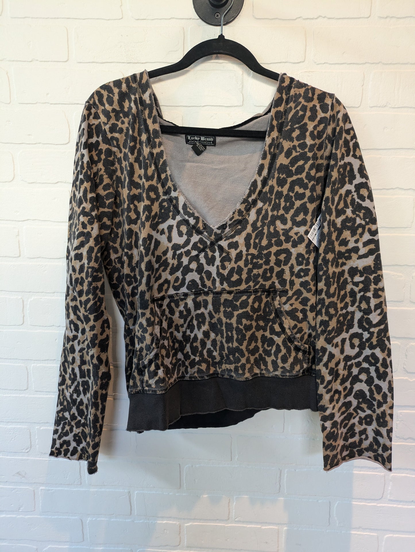 Animal Print Top Long Sleeve Lucky Brand, Size L