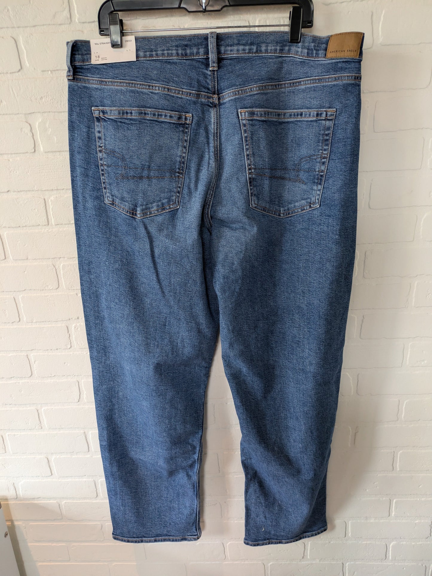 Blue Denim Jeans Straight American Eagle, Size 18