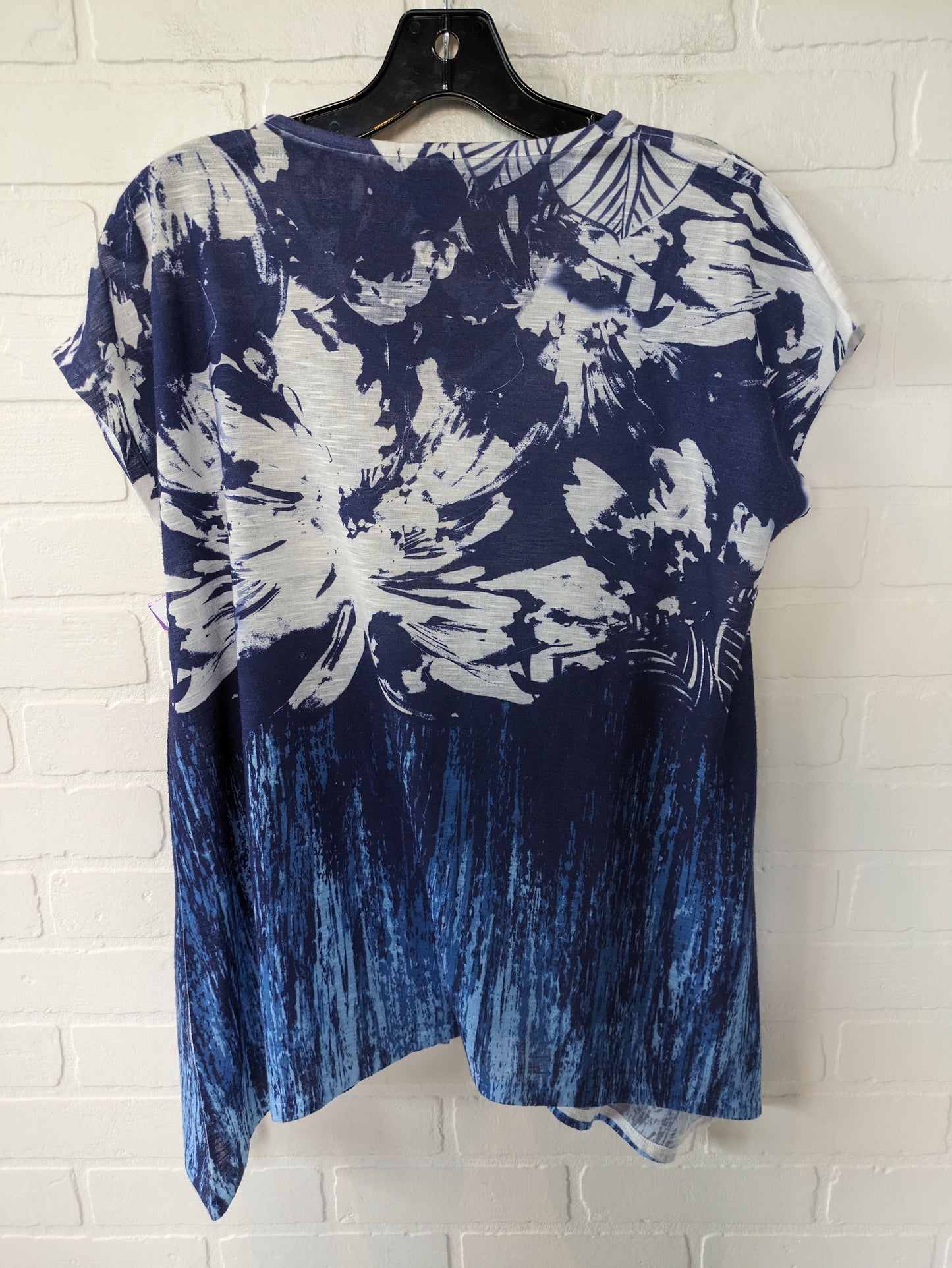 Blue Top Short Sleeve Chicos, Size S