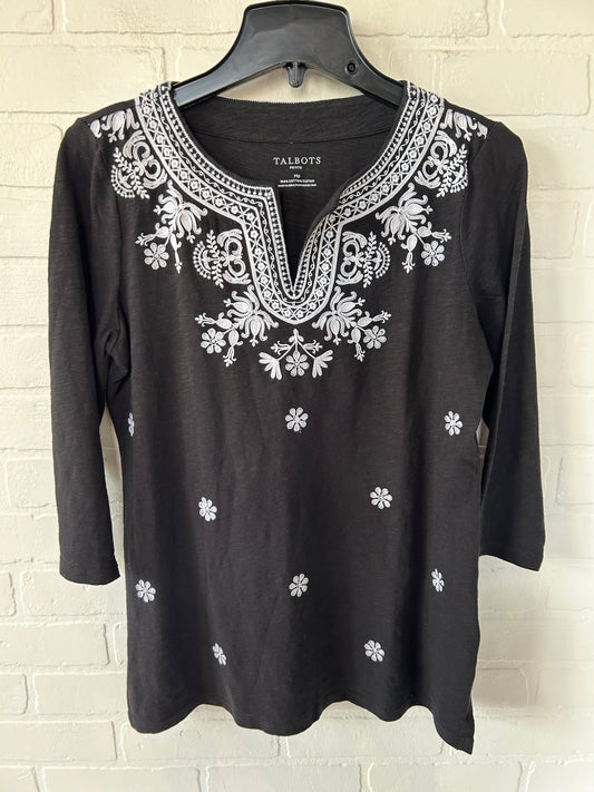 Black Top Long Sleeve Talbots, Size M