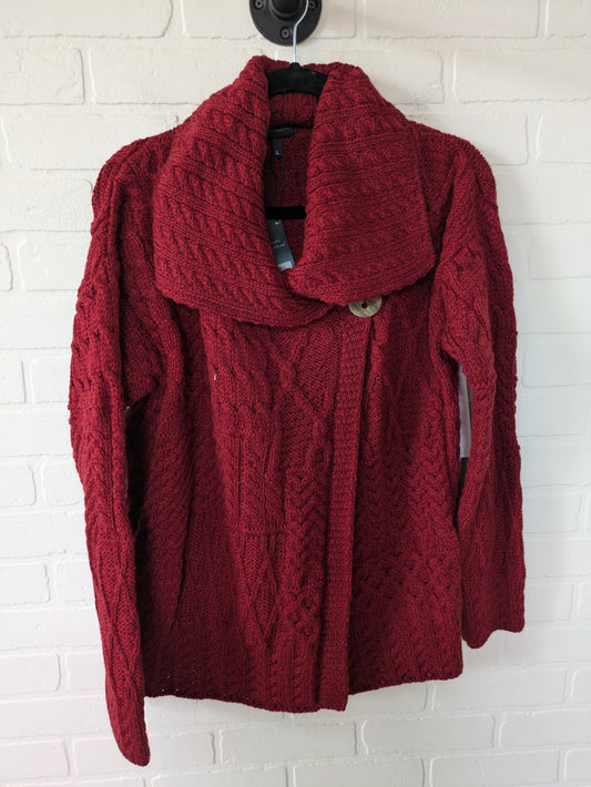 Red Sweater Cardigan Aran, Size L
