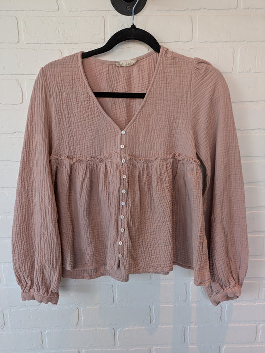 Pink Top Long Sleeve Altard State, Size S