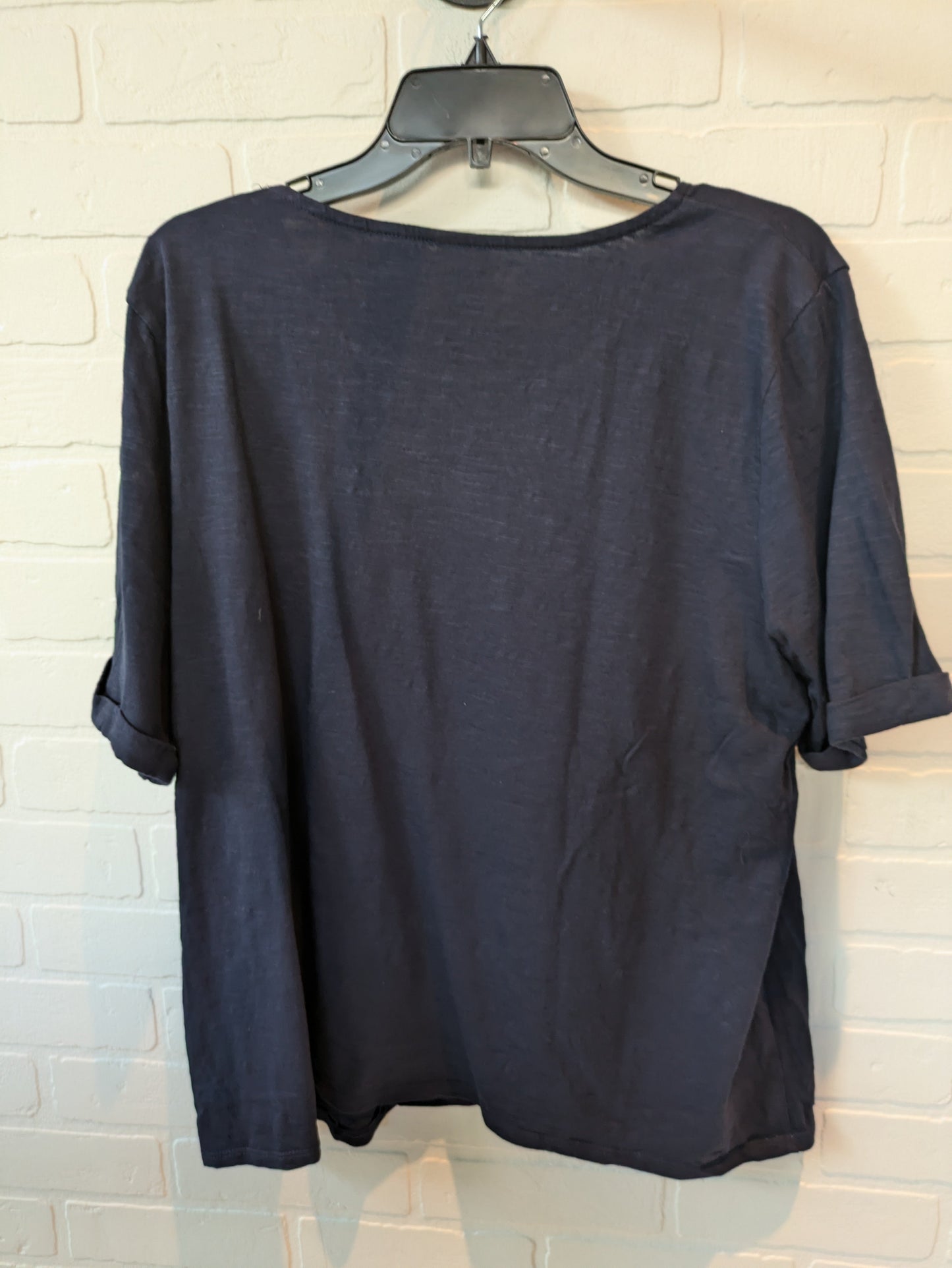 Blue Top Short Sleeve Chicos, Size Xl