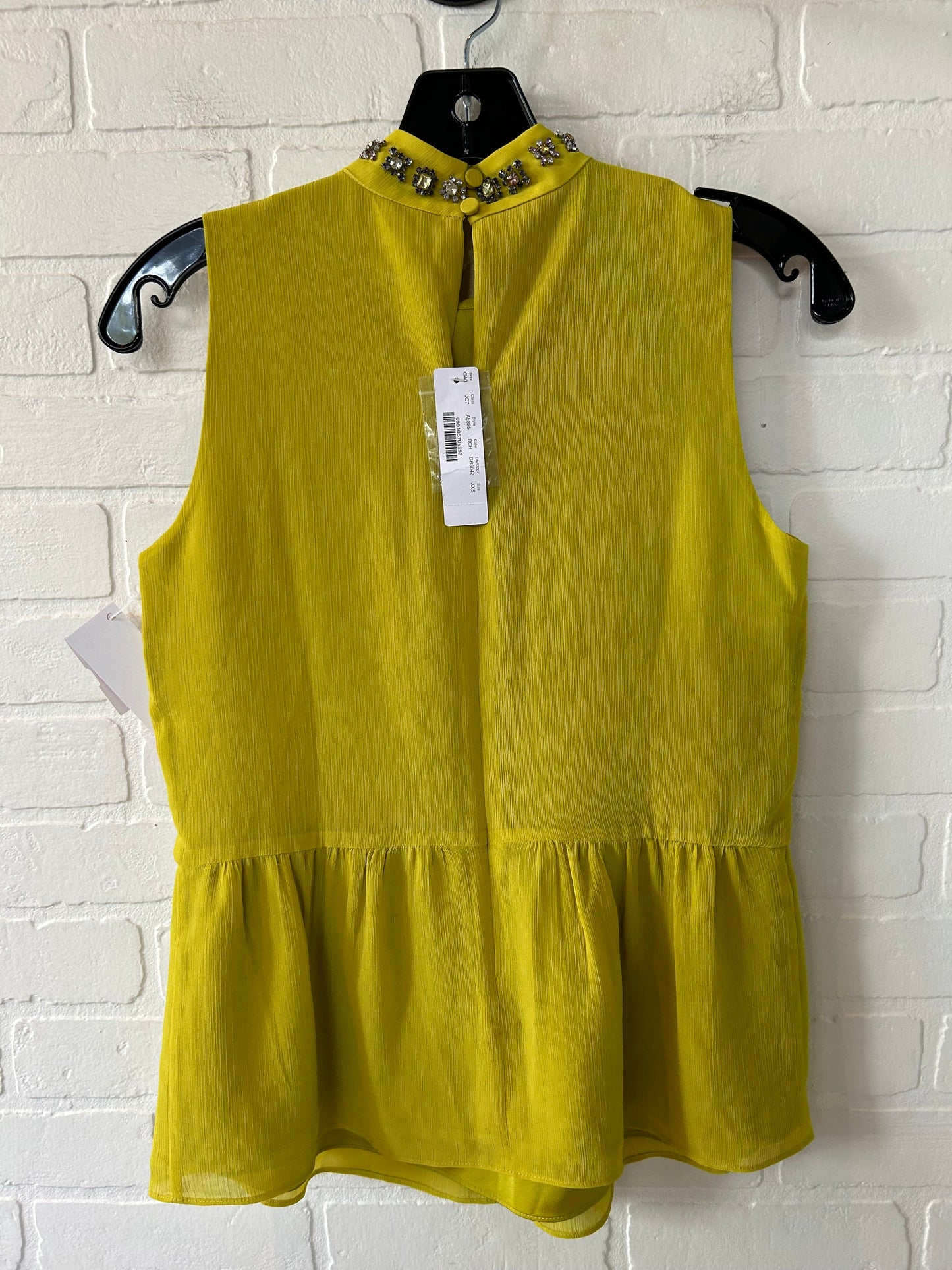 Green Top Sleeveless J. Crew, Size Xxs