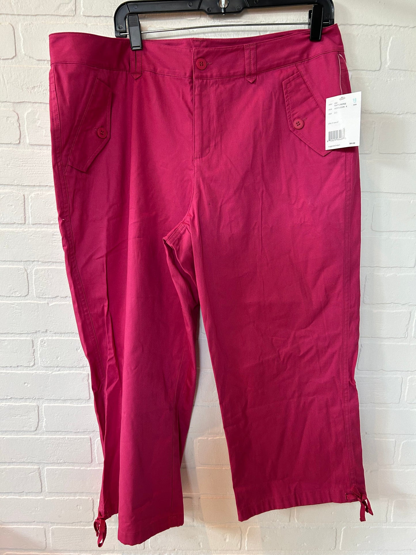 Pink Capris Axcess, Size 16