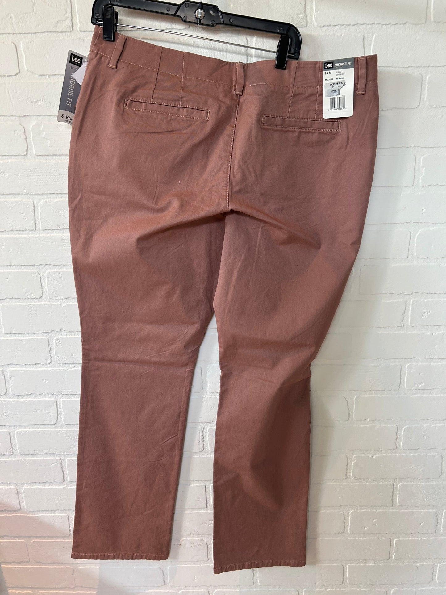 Brown Pants Chinos & Khakis Lee, Size 16