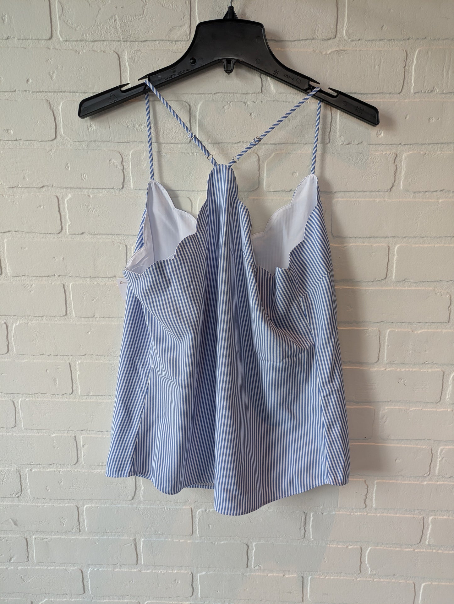 Blue & White Top Sleeveless J. Crew, Size M