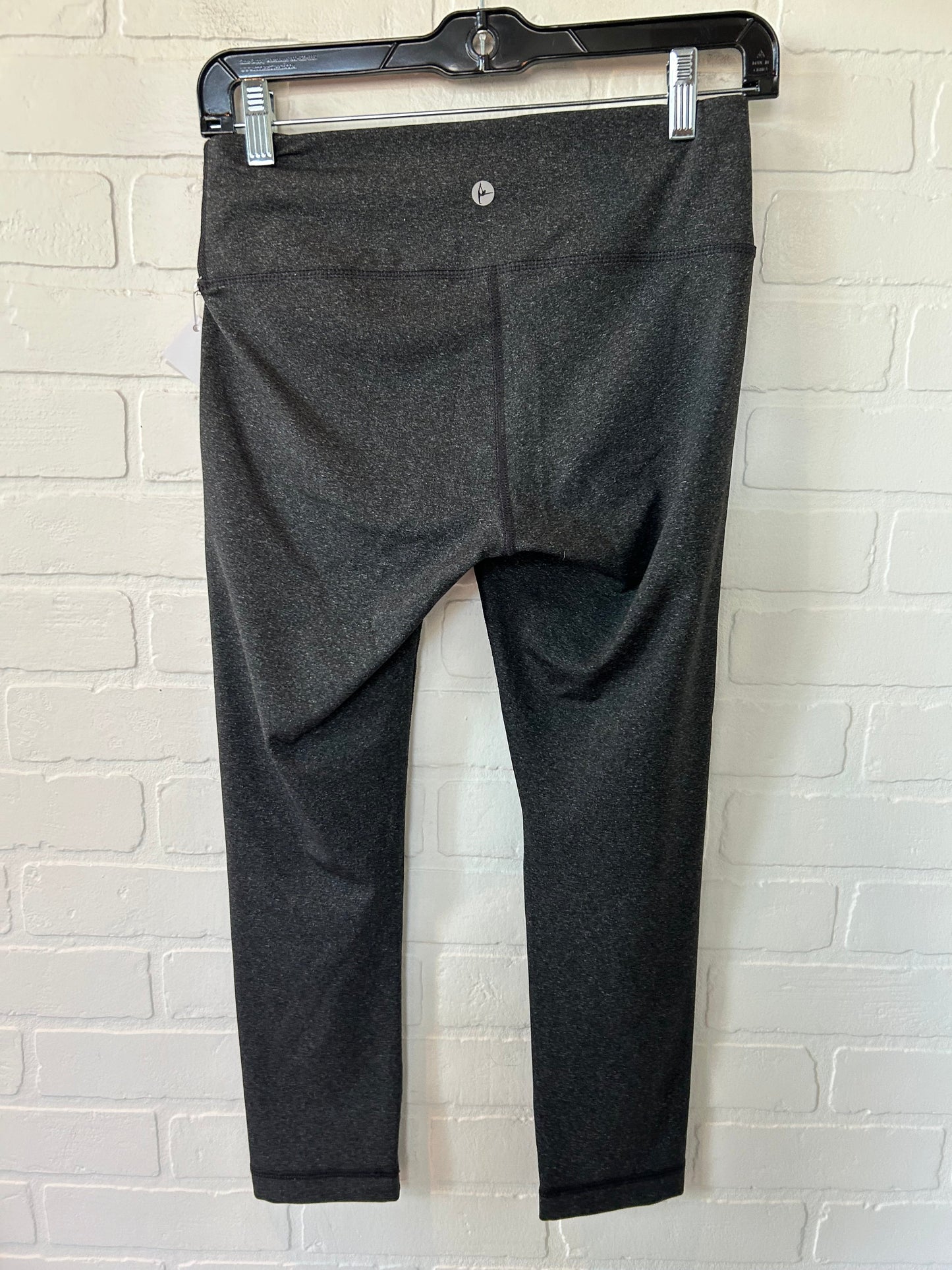 Grey Athletic Leggings Capris 90 Degrees By Reflex, Size 4