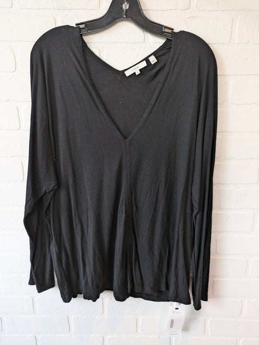 Top Long Sleeve By Vince In Black, Size: Xl