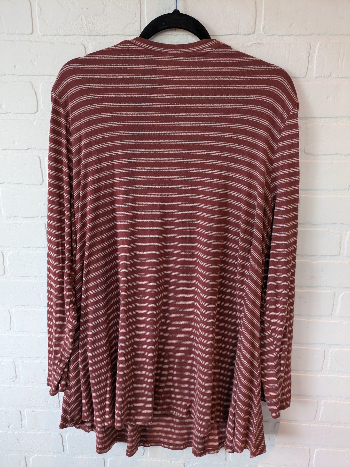 Top Long Sleeve By Lane Bryant In Red & White, Size: 3x