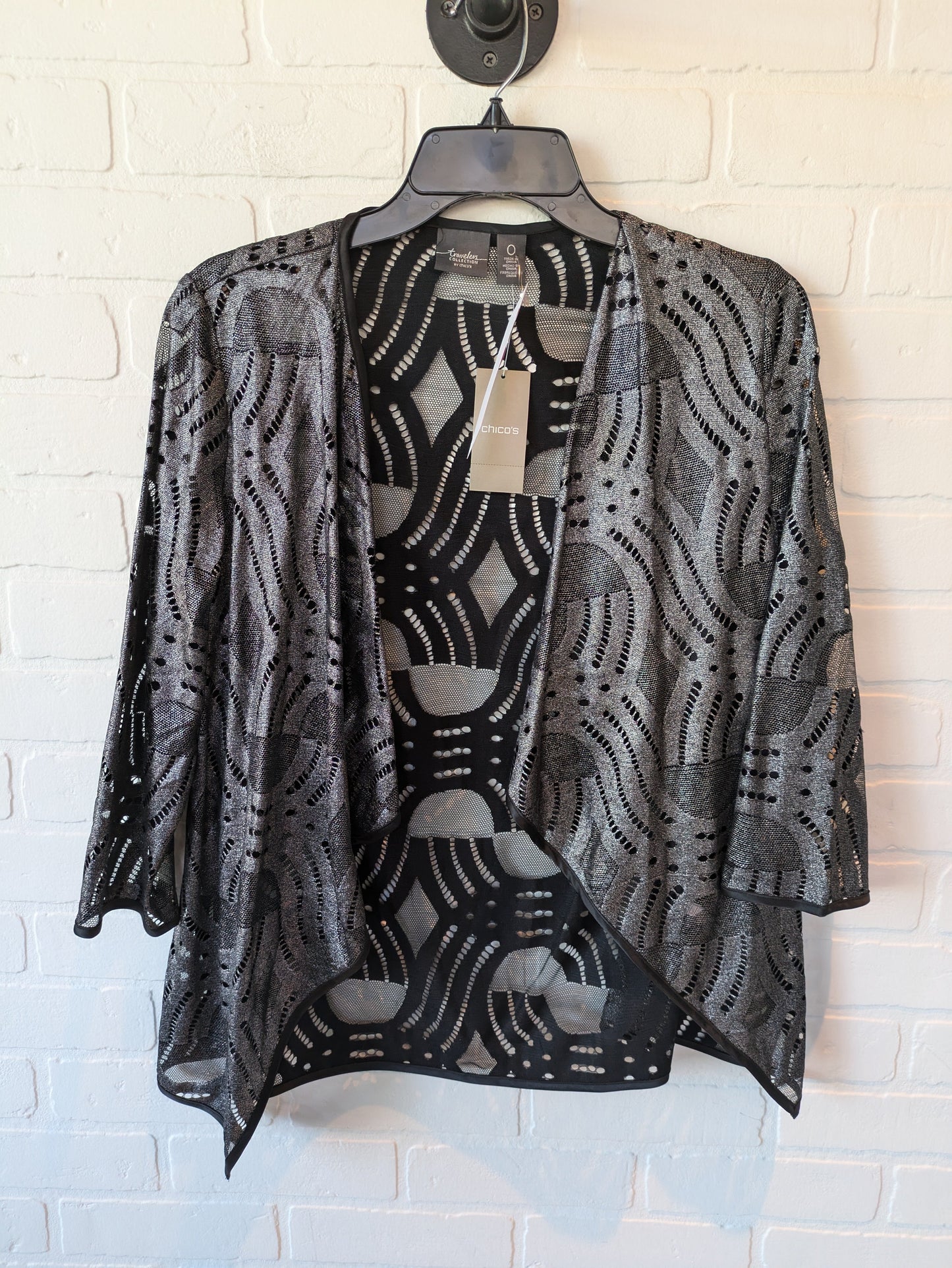 Cardigan By Chicos In Silver, Size: S