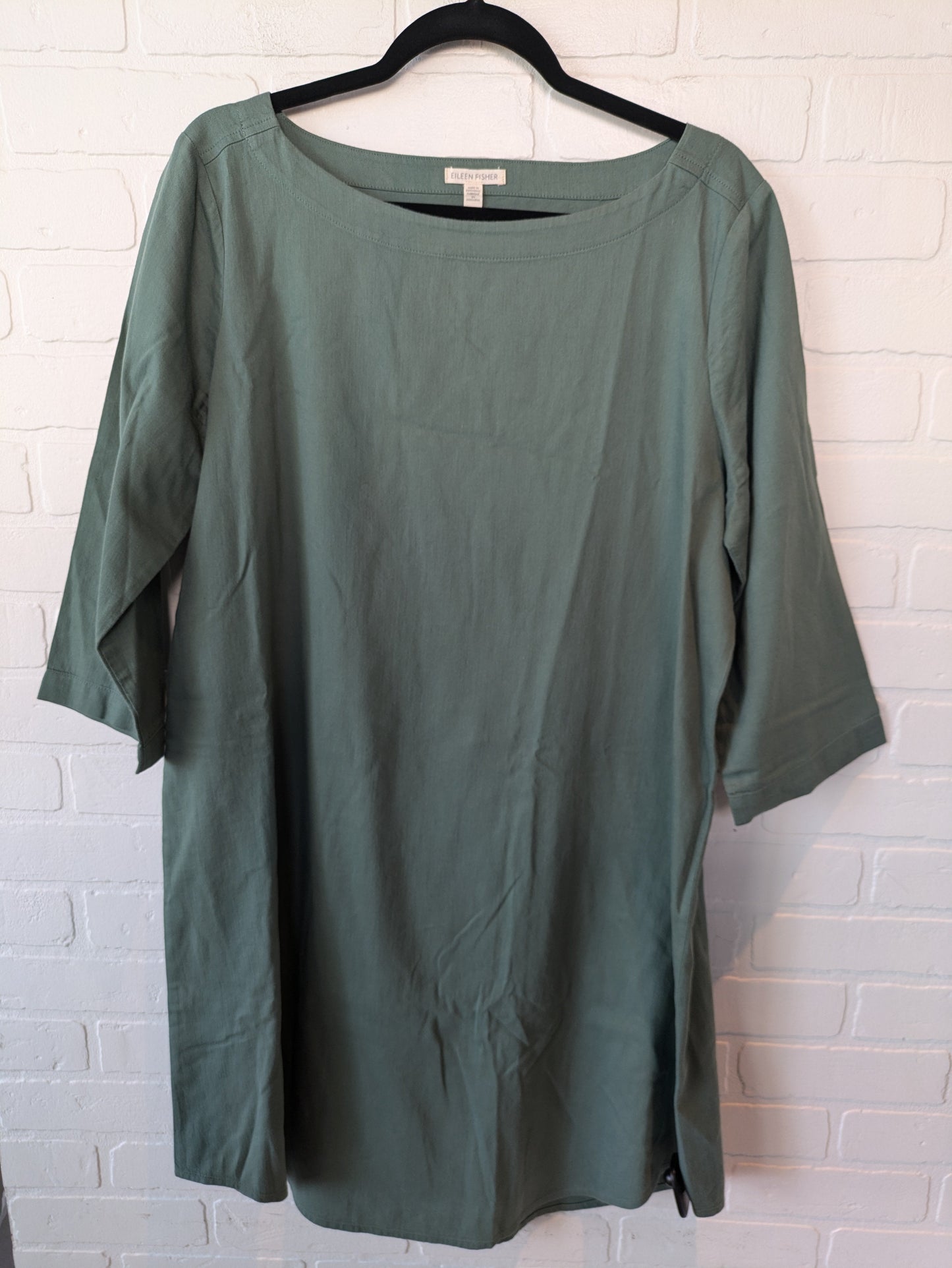 Dress Casual Short By Eileen Fisher In Green, Size: L