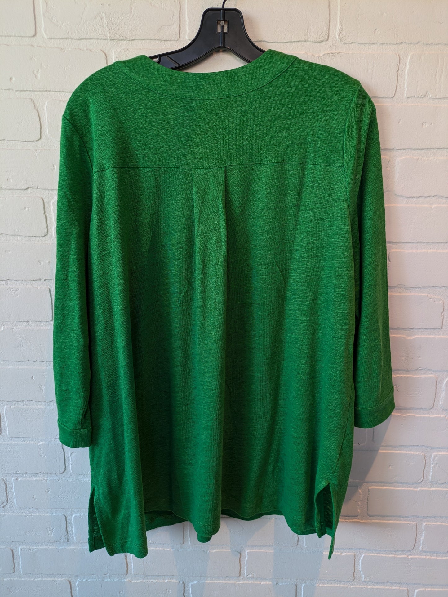 Top 3/4 Sleeve By Chicos In Green, Size: L