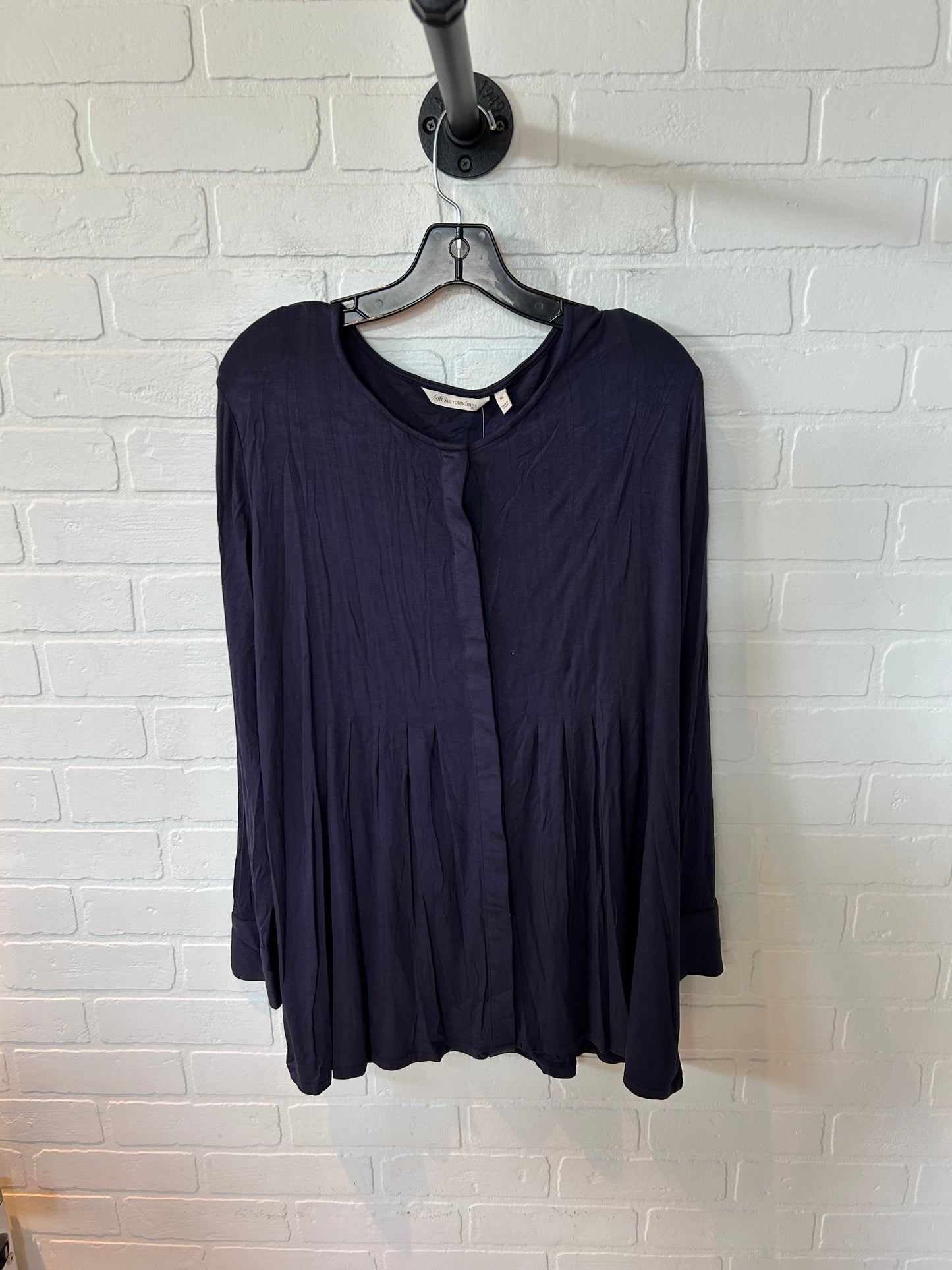 Top Long Sleeve By Soft Surroundings In Blue, Size: Xl