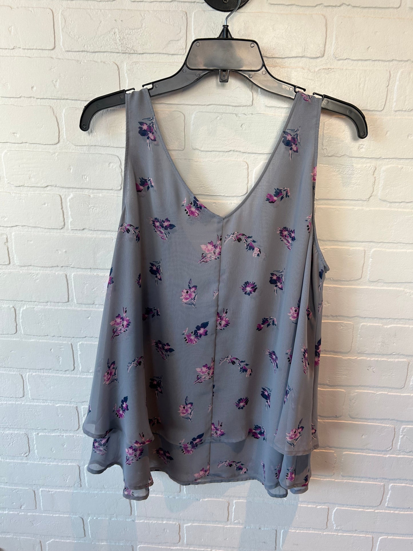 Top Sleeveless By Lane Bryant In Grey & Purple, Size: 1x