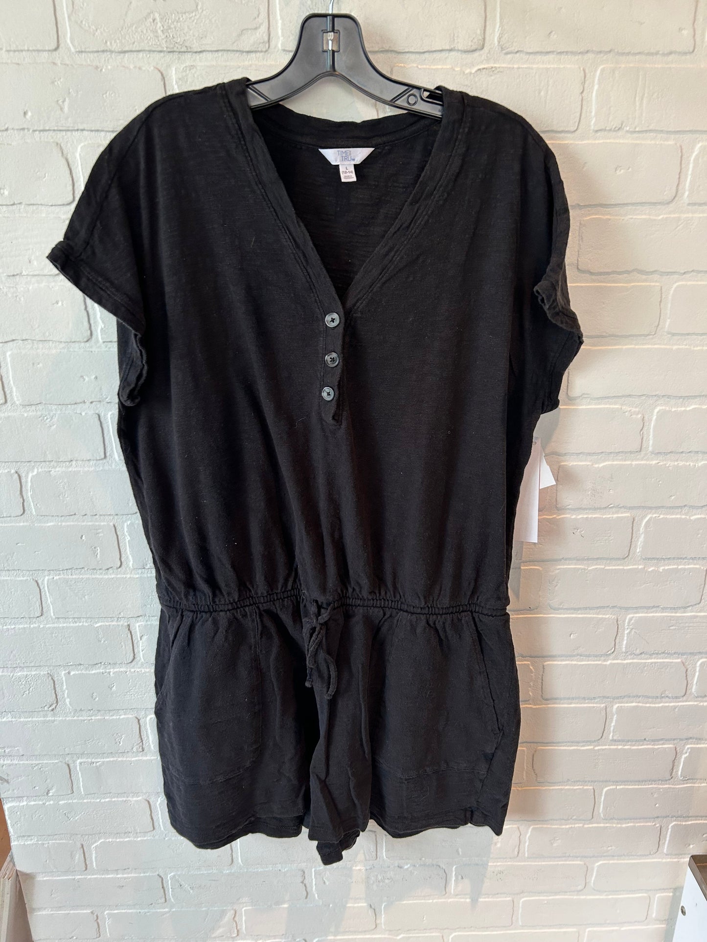 Romper By Time And Tru In Black, Size: L