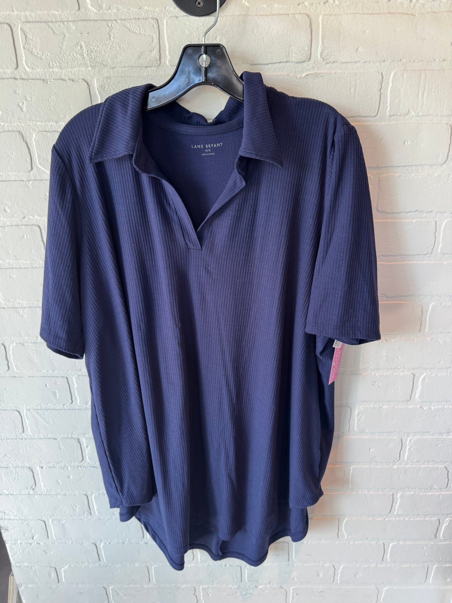 Top Short Sleeve By Lane Bryant In Blue, Size: Xl