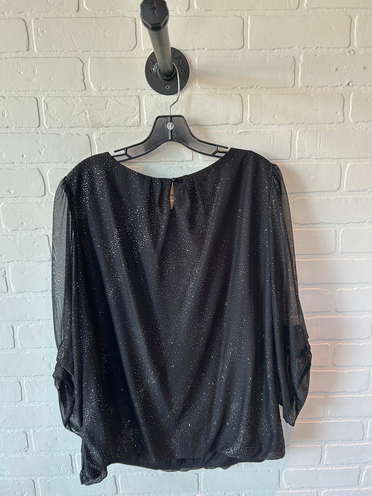 Top Long Sleeve By Roz And Ali In Black, Size: 2x