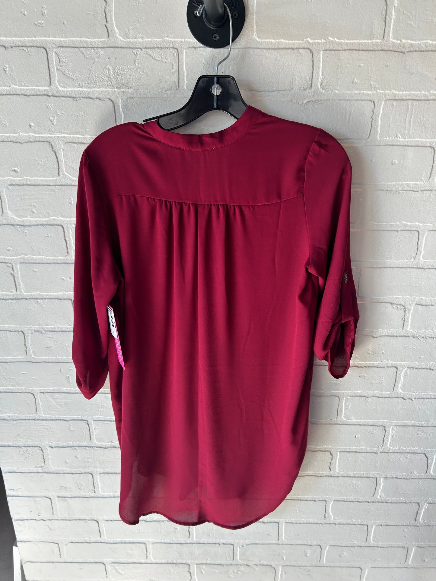 Top 3/4 Sleeve By Lush In Red, Size: Xs